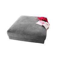 BIG HOCKER MADELINE Grau Cord - Grau, Textil (120/43/120cm) - KAWOLA