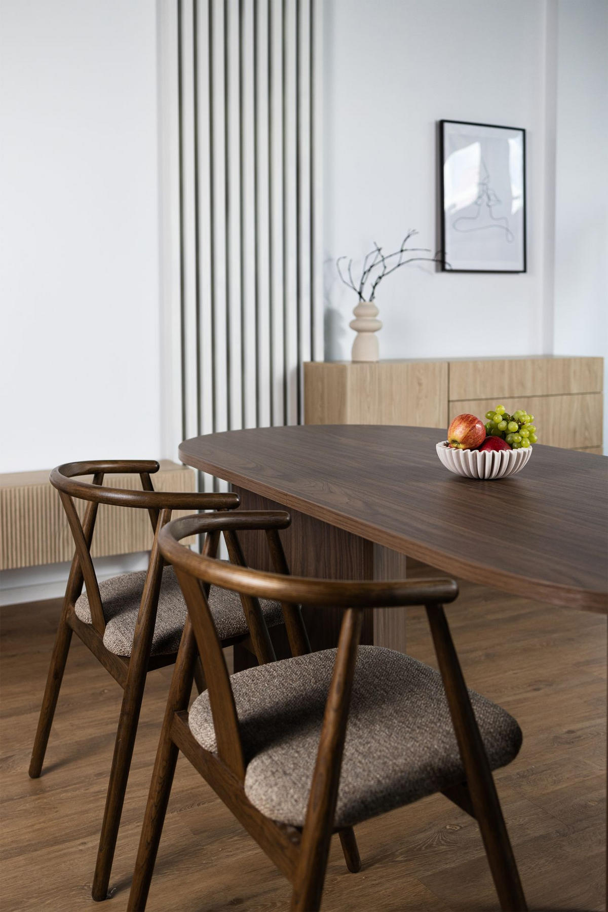 ESSTISCH Ovo Holzoptik Nussbaum Wisconsin 204/90/75 cm - Braun, Holzwerkstoff (204/90/75cm) - Selsey