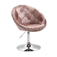 COCKTAILSESSEL HAVANNA Samt Champagner - Silberfarben/Goldfarben, Textil (62/88/58cm) - SVITA