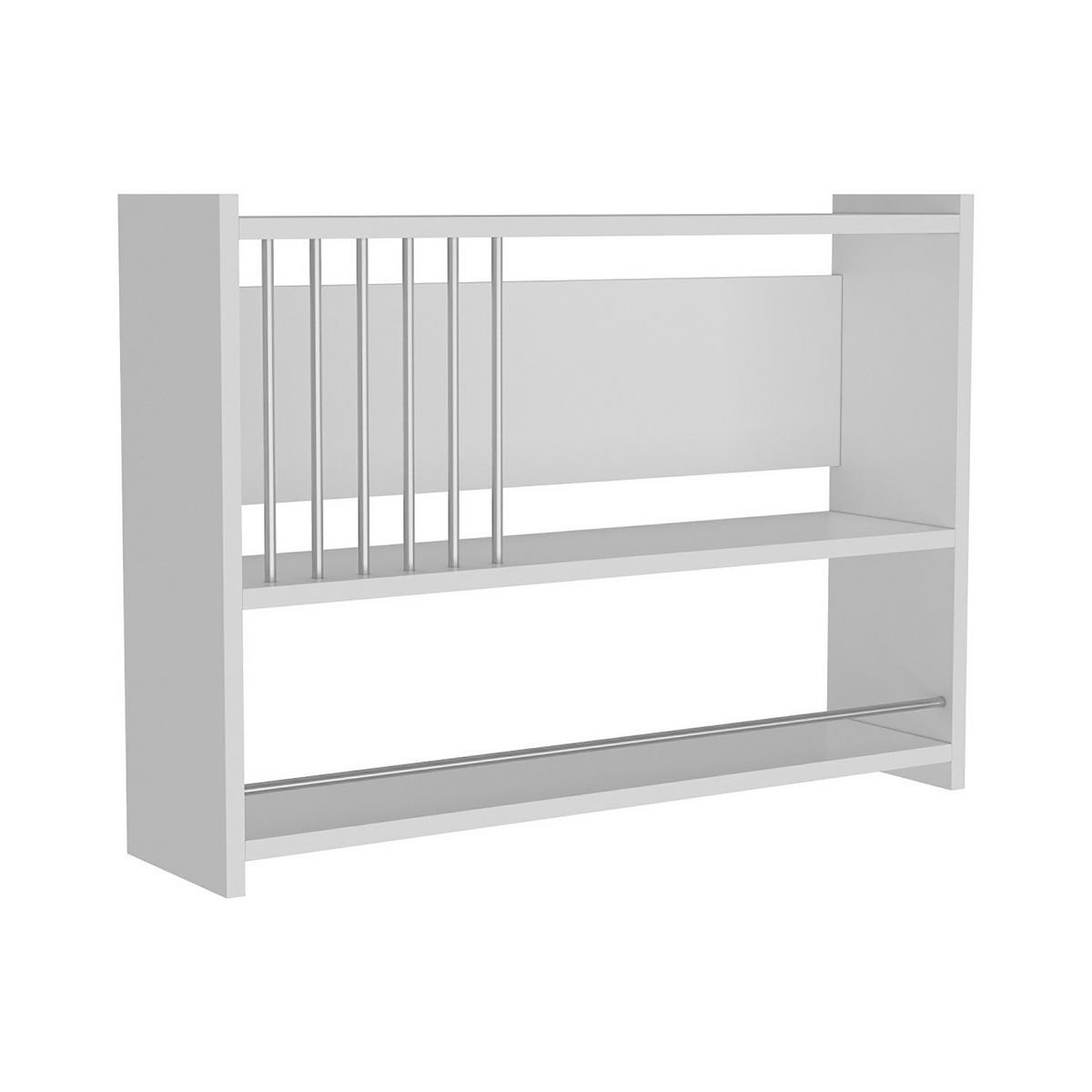 WANDREGAL Helsingør - Weiß, Holzwerkstoff (84/60/20cm) - [en.casa]
