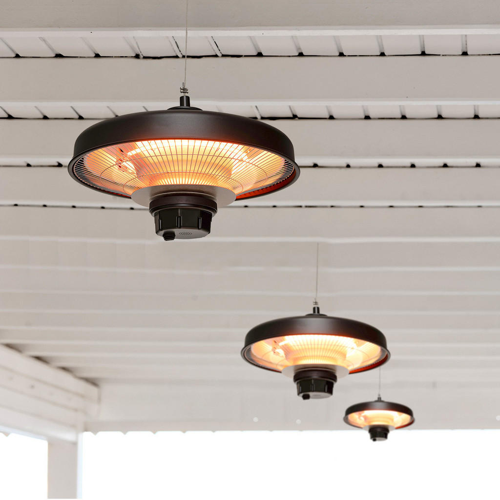 Thumbnail - Costway Deckenheizstrahler, Schwarz, Metall, 45x27x45 cm, Freizeit, Heizen & Kühlen, Heizstrahler