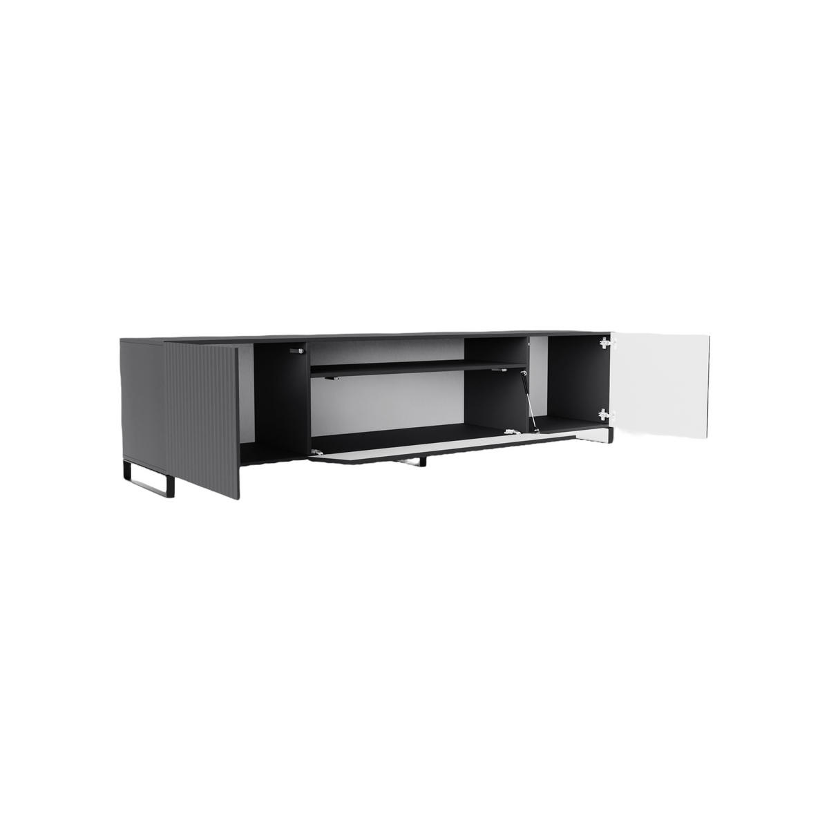 TV-SCHRANK Noe III 200 cm, dreitürig, graphit - Grau, Kunststoff (200/53/41cm) - Margaret Hadas24