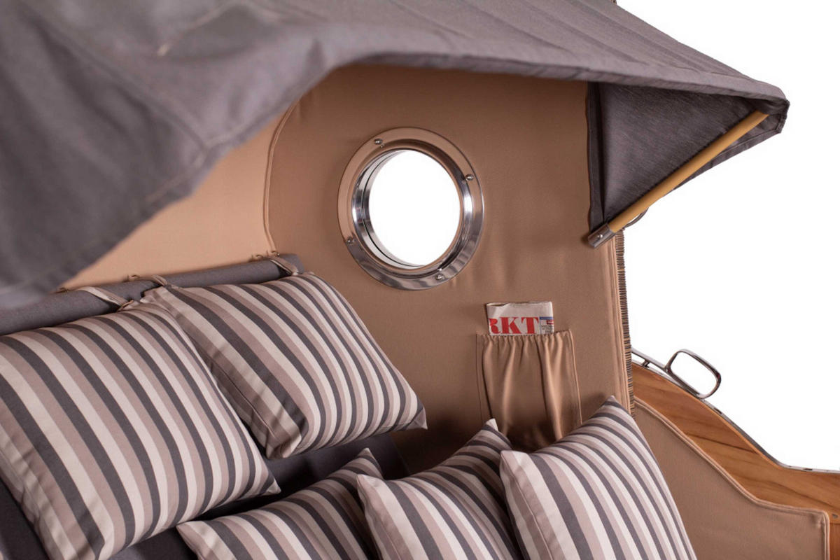 STRANDKORB XXL Düne Grande Teak PE Grey - Braun/Grau, Metall (170/170/95cm) - Mr. Deko