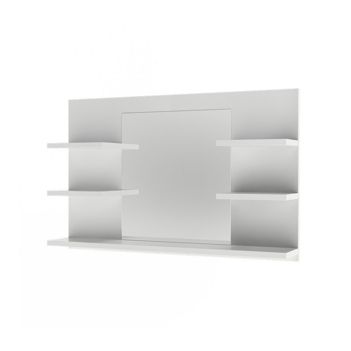 BADSPIEGELSCHRANK Wilbur Weiß 78 x 50 cm mit Regalen - Weiß, Holzwerkstoff (78/50/13.6cm) - Vicco