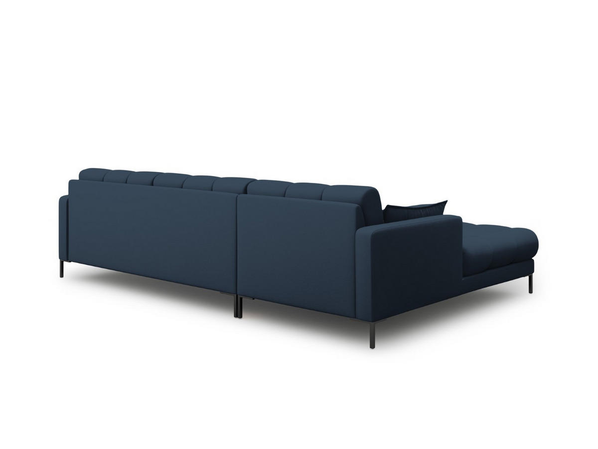 ECKSOFA links Mamaia aus strukturiertem Stoff blau 5 Sitzplätze - Blau, Textil (185/293cm) - Micadoni