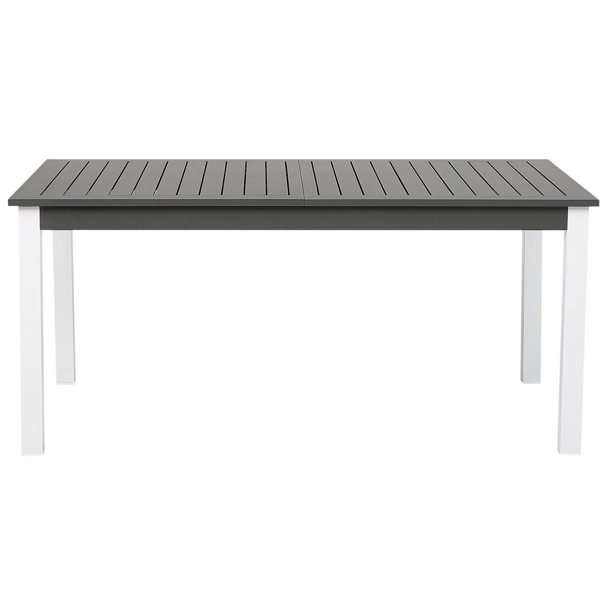 GARTENTISCH dunkelgrau ausziehbar 168/248x100 cm Pancole - Dunkelgrau, Metall (248/100/75cm) - Beliani