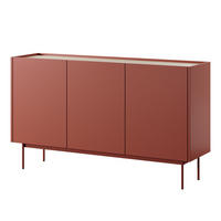 SIDEBOARD COLORE 144/83/37 cm mit 3 Türen Rot - Rot, Holzwerkstoff (144/83/37cm) - MASSENO