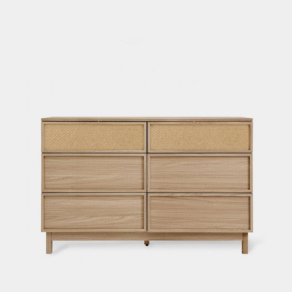 SCHUBLADENKOMMODE DOPPELTE Bora Natürlich 120 cm x 77,5 cm - Naturfarben, Holzwerkstoff (120/77/40cm) - Klast Home