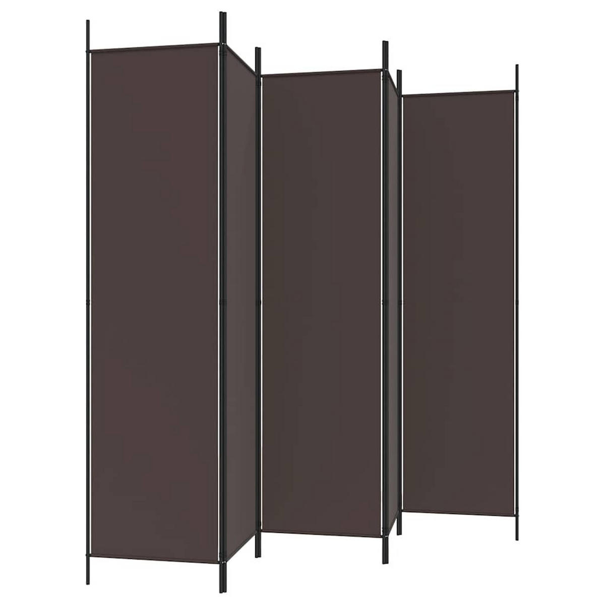PARAVENT 6-teilig Braun 300/200 Cm Stoff - Braun, Textil (300/200/0.1cm) - vidaXL