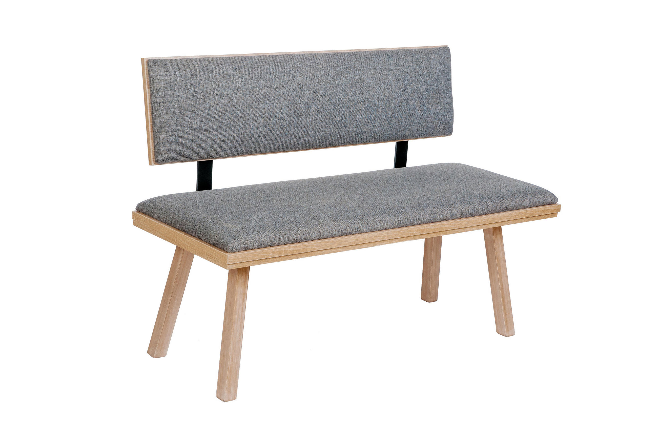 SITZBANK Die Zeitlose - Eichefarben/Grau, Holz/Textil (48/89/125cm) - Kundler Home