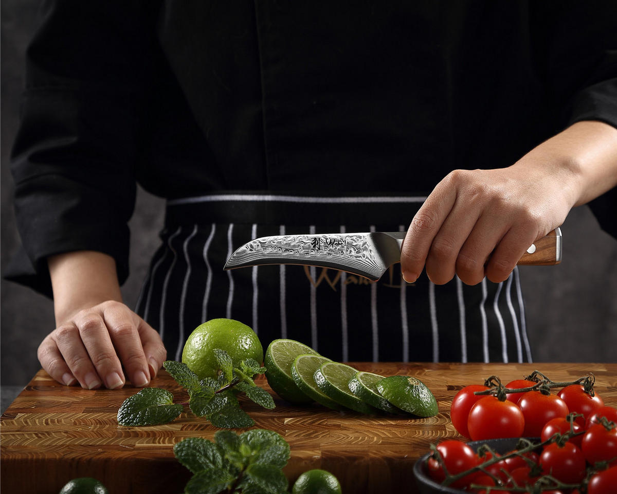 SCHÄLMESSER 8,5 cm - Braun, Metall (20cm) - Wakoli