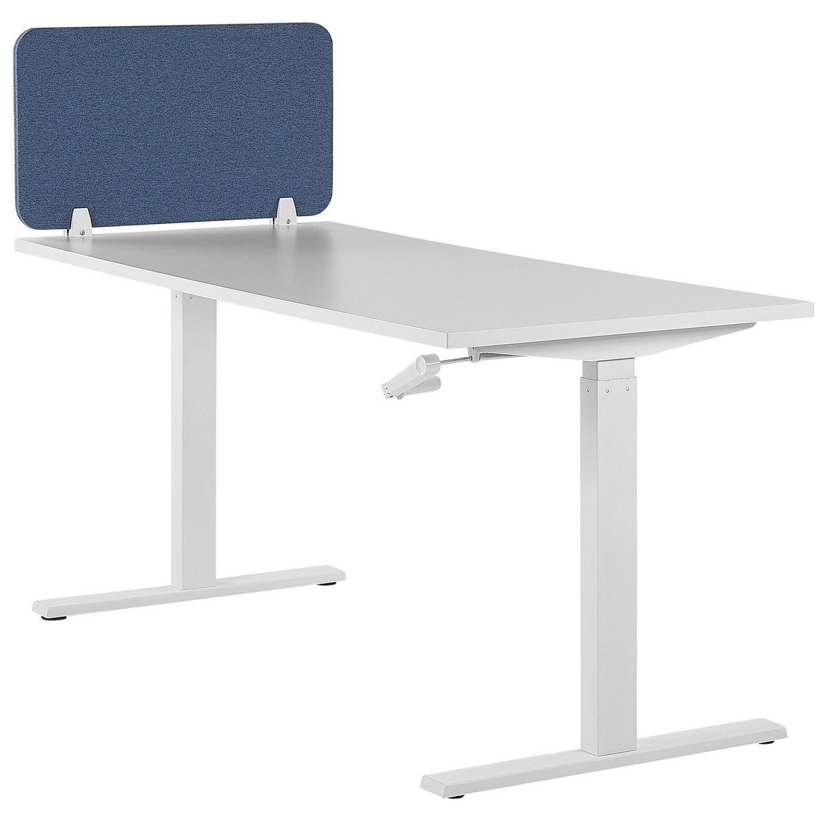 SCHREIBTISCHTRENNWAND 80 x 40 cm Blau Wally - Blau, Textil (80/40/2cm) - Beliani