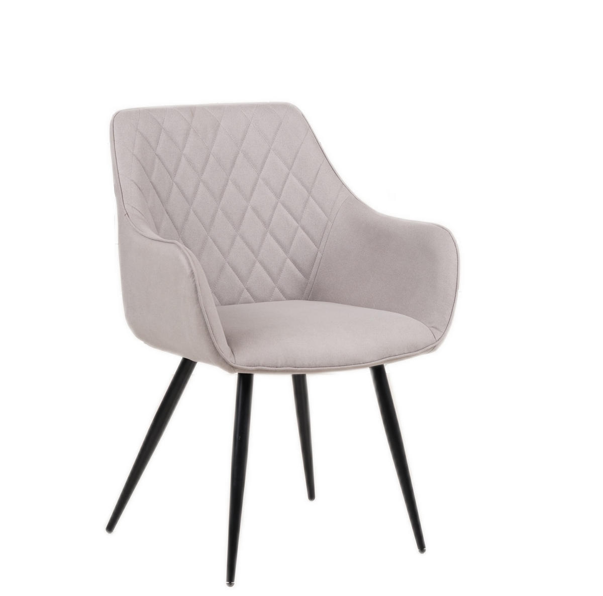 ARMLEHNSTUHL ELLI - Schieferfarben/Anthrazit, Textil/Metall (63/92/62cm) - SAM