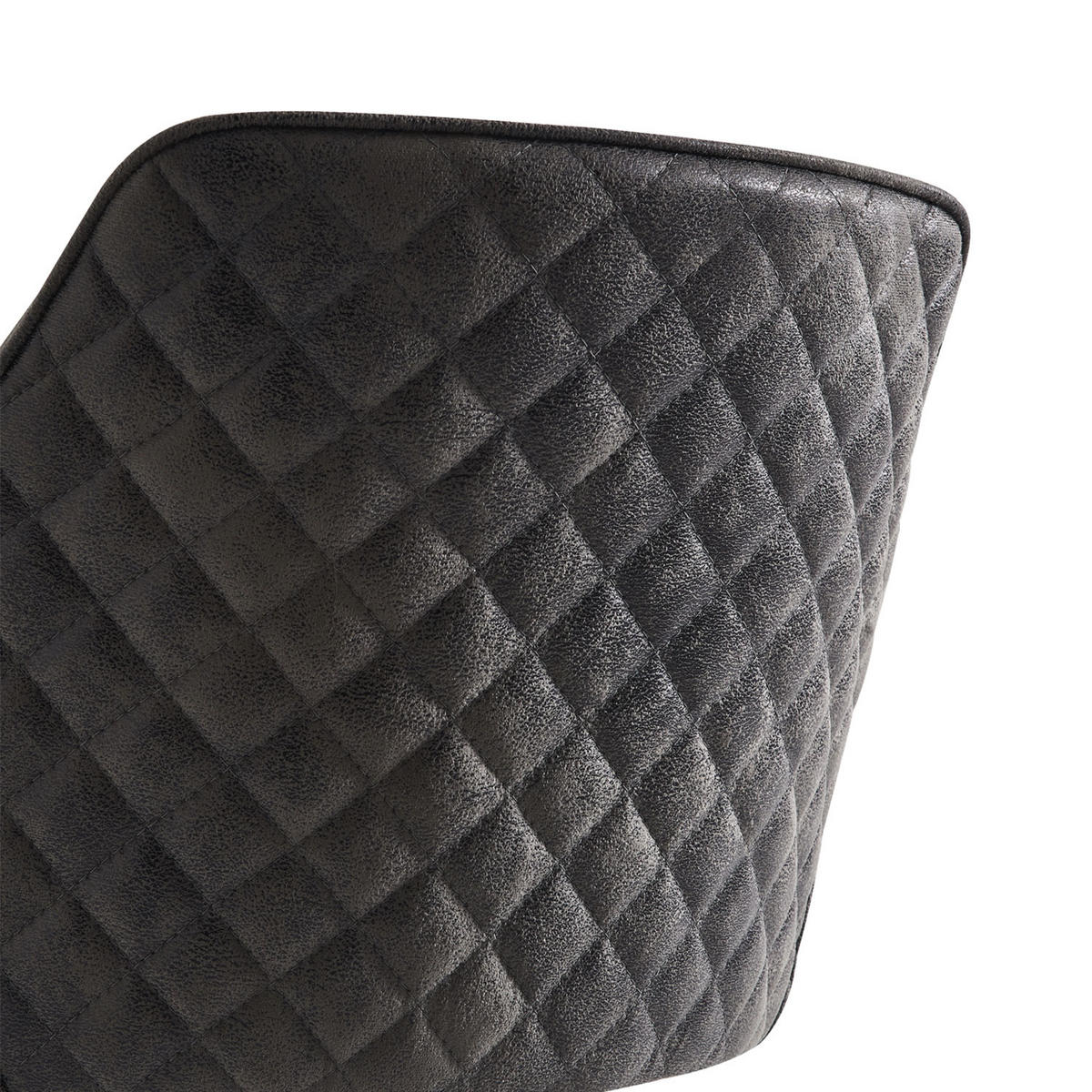ARMLEHNSTUHL CYRUS Anthrazit 2 Stück - Anthrazit, Textil/Metall (58/79/60cm) - B&D Home