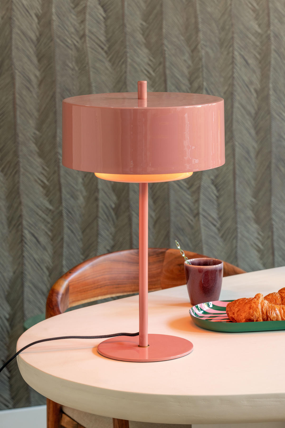 TISCHLAMPE Grato Anillo - Rosa - 29/29/50 cm - Pink, Metall (29/29/50cm) - Leitmotiv