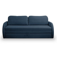SCHLAFSOFA Diego dunkelblau - Schwarz/Dunkelblau, Kunststoff/Textil (221/90/91cm) - Selsey