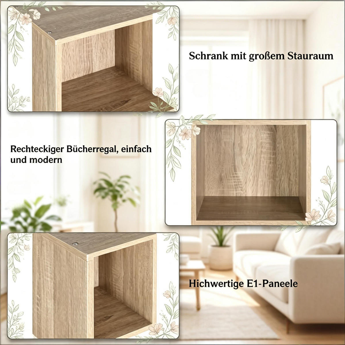 BÜCHERREGAL Eiche 6 Fächer 30/24/158,4 cm - Eichefarben, Holzwerkstoff (30/158.4/24cm) - PANGIVO