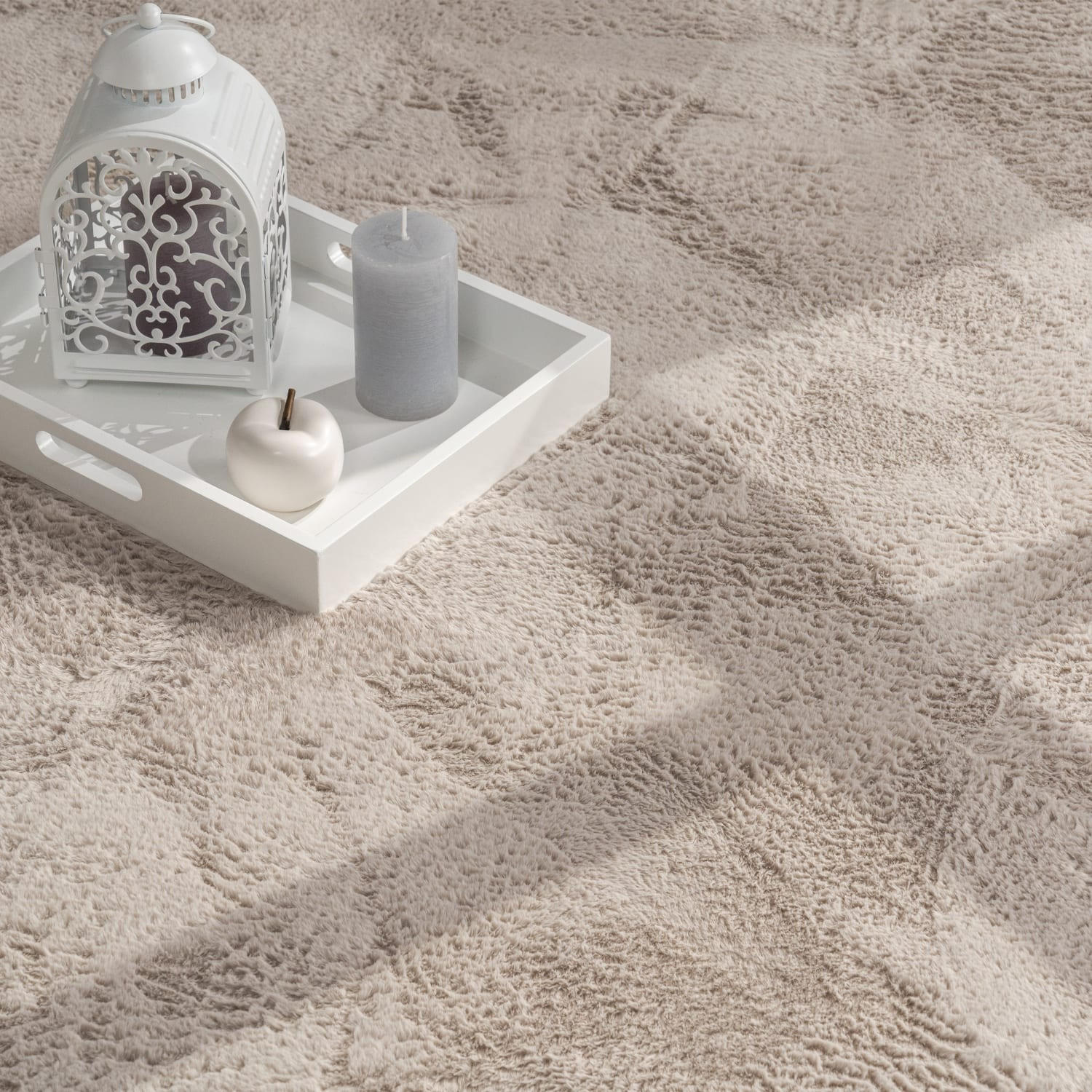 TEPPICH Kurzflor waschbar Einfarbig Wohnzimmer schmutzabweisend Beige Rechteckig 120x170 - Beige, Textil (120/170cm) - KADIMA DESIGN