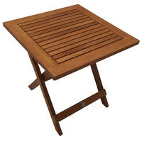 BEISTELL-KLAPPTISCH Atherton - Bistrotisch aus Akazienholz, Oberfäche geölt, BxTxH: 45x45x45 cm - Braun, Metall (45/45/45cm) - TPFGarden