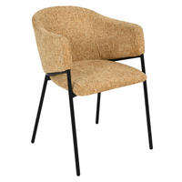 STUHL NOBLESSE Chenille Senfgelb 80 cm - Gelb/Schwarz, Kunststoff/Textil (52/77/60cm) - riess-ambiente