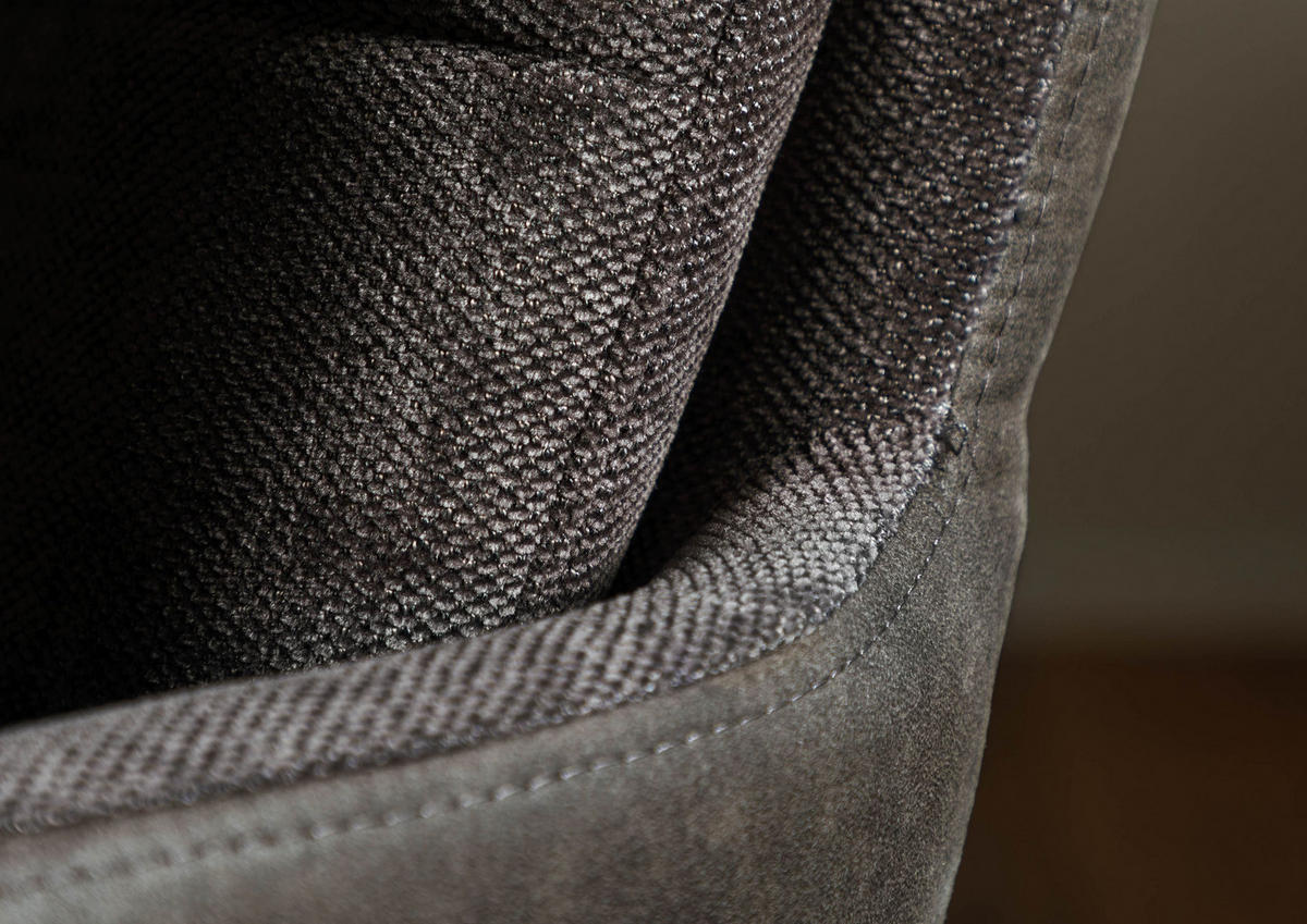 STUHL 100% Polyester 57 x 67 x 87 cm dunkelgrau / grau POLSTERSTÜHLE - Grau, Kunststoff (57/87/67cm) - Massivmoebel24