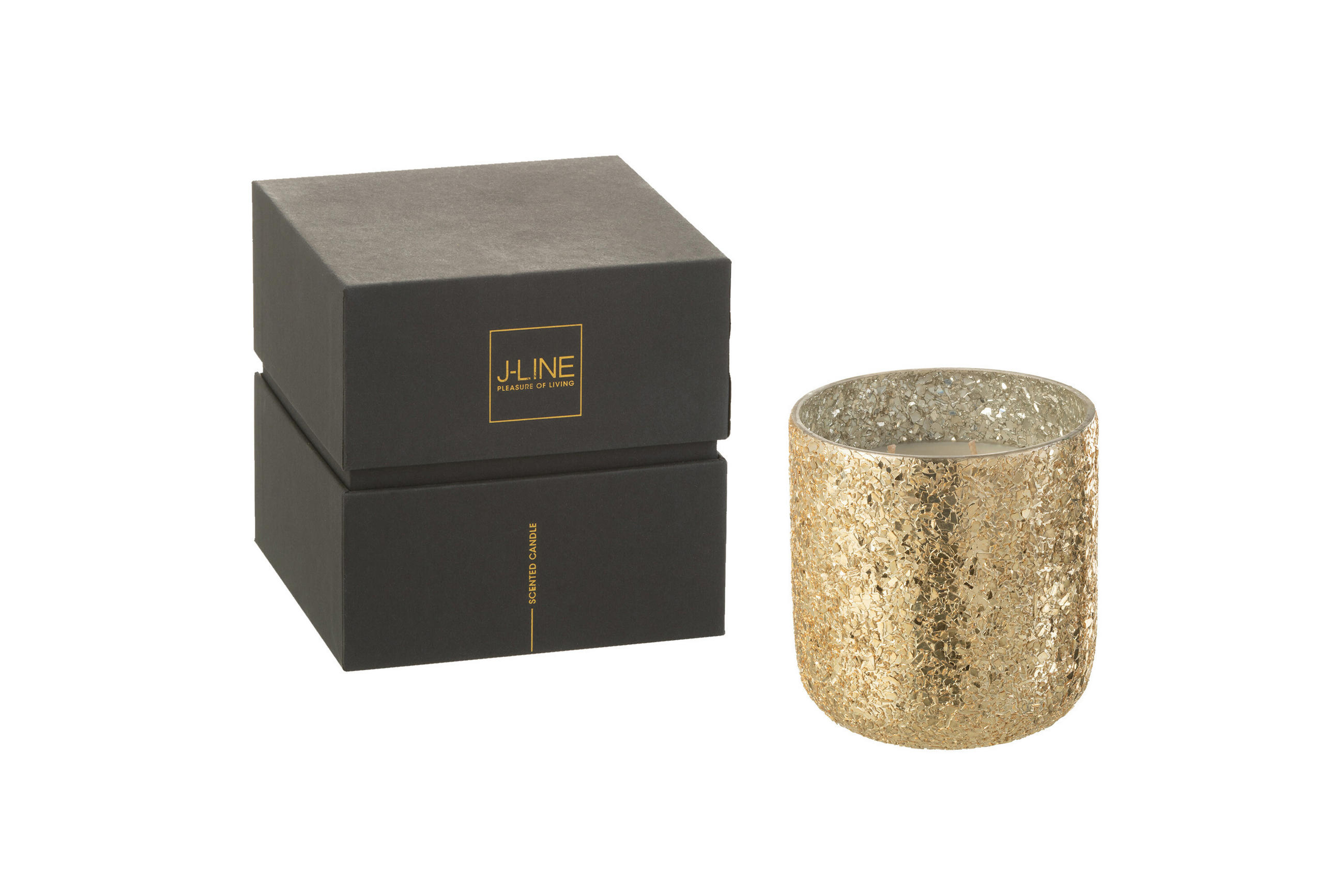 DUFTKERZE LUXURIA - Gold - M - 60 Std. - Goldfarben, Paraffin (14/15cm) - J-Line