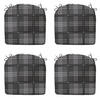 SITZKISSEN Patchy 46/48 cm 4er-Set - Grau, Textil (48/4/46cm) - Madison