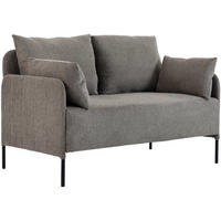 COUCH Bernd 2-Sitzer Stoff 131x79x79cm Stoff Taupe Sofa - Taupe, Kunststoff (131/79/79cm) - DELUKE