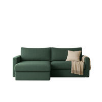 ECKSOFA Bendik In Faro - Grün, Holzwerkstoff/Textil (224/140cm) - Fun Möbel