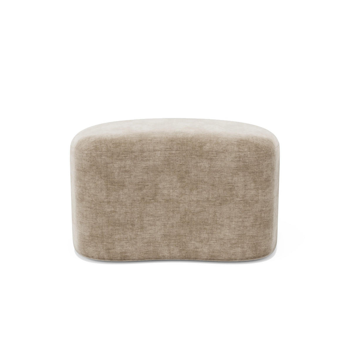 SITZHOCKER Samt Taupe 60cm - Taupe, Textil (60/38/38cm) - Sia Home