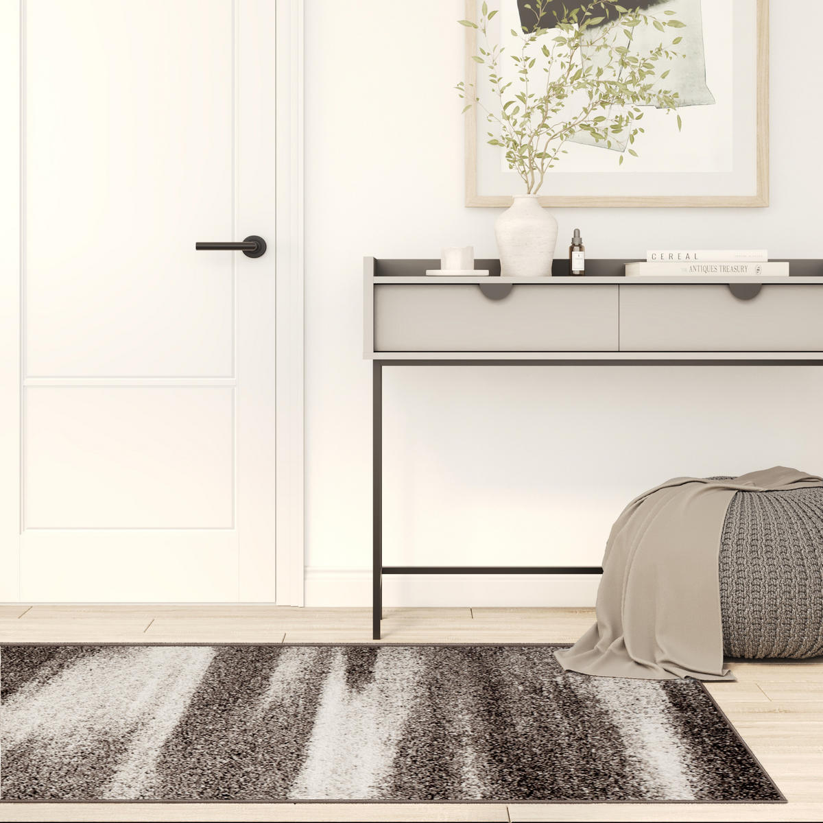 TEPPICHLÄUFER SARI hellbraun abstrakt 100/500 cm - Hellbraun, Textil (100/500cm) - Tapiso