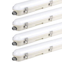 LED DECKENLEUCHTE Kunststoff Weiß 4er Set - Weiß, Kunststoff (150/7.8/7.2cm)