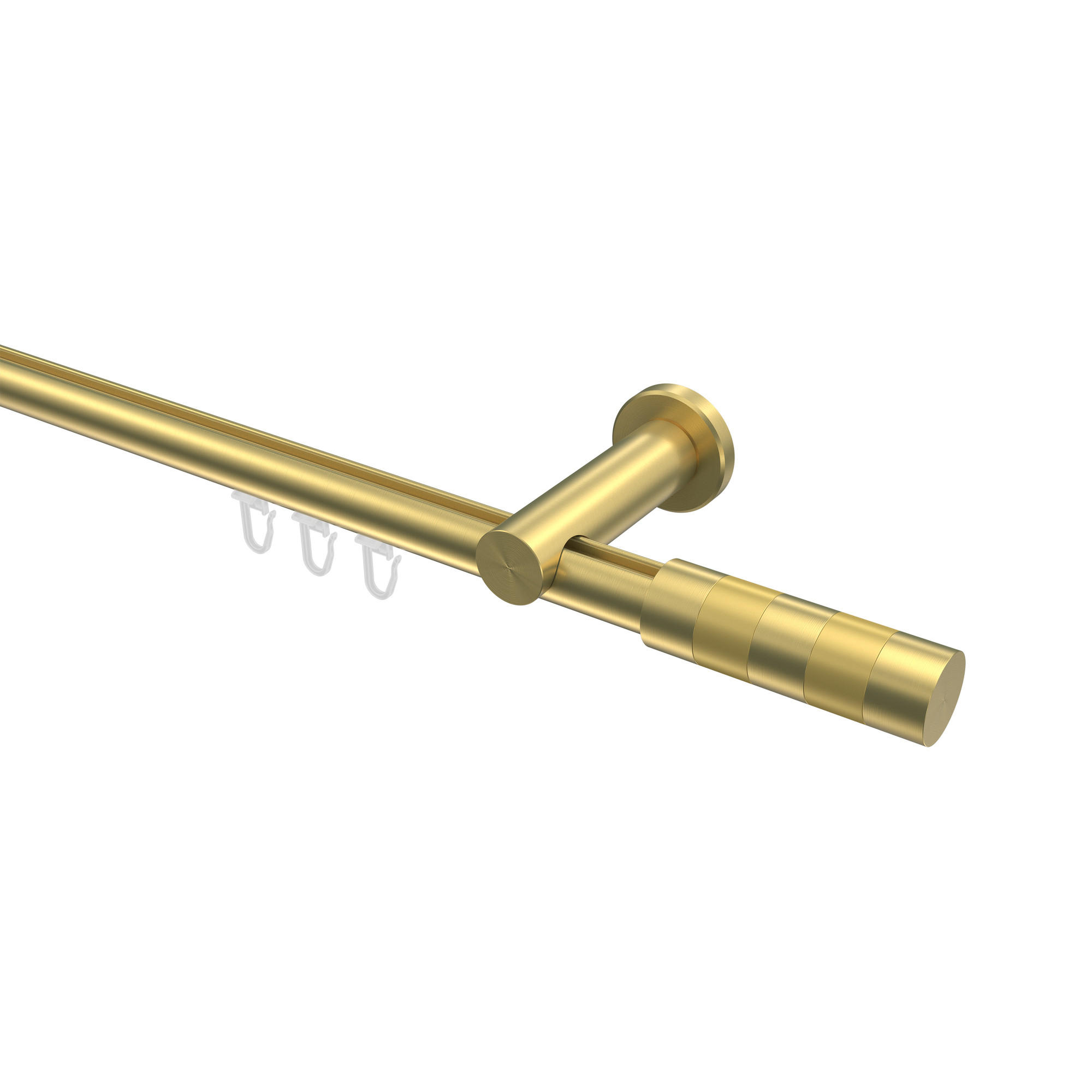 Interdeco Gardinenstange Messing, Gold 600 cm
