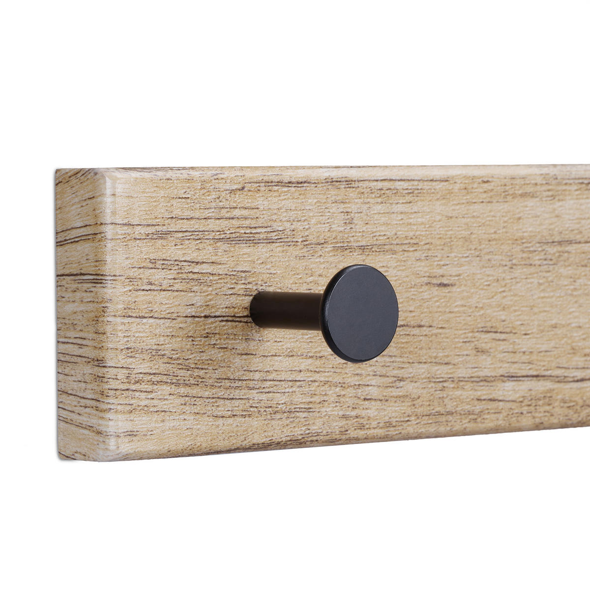 GARDEROBENLEISTE - Hellbraun, Holzwerkstoff/Metall (65/13/14.5cm) - Relaxdays