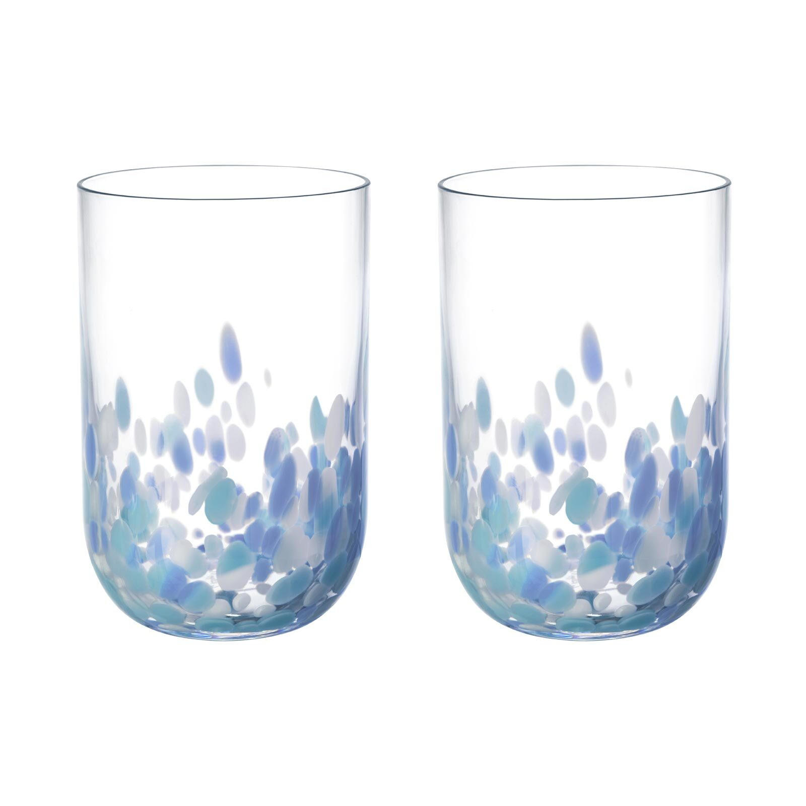 LONGDRINKGLAS Like Confetti blau 300 ml 2er Set - Blau, Glas (0.3L) - like.Villeroy & Boch