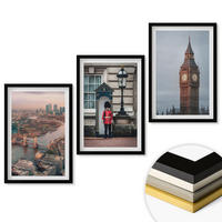 WANDBILDER 3er-Set - 40x60 cm Schwarzer Rahmen - London Bridge Guardian Big Ben - Schwarz, Kunststoff (40/60cm) - ArtPrintCave