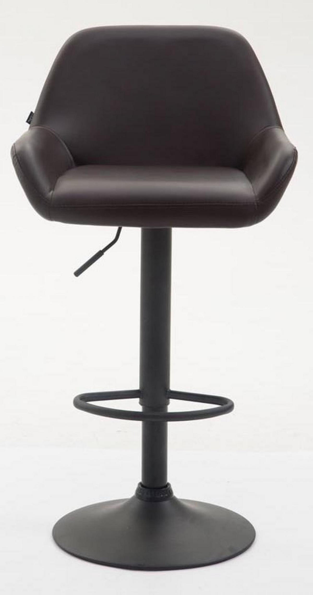 BARHOCKER 2er Set Lederlook braun - Schwarz/Braun, Textil/Metall (51/89/52cm) - CLP