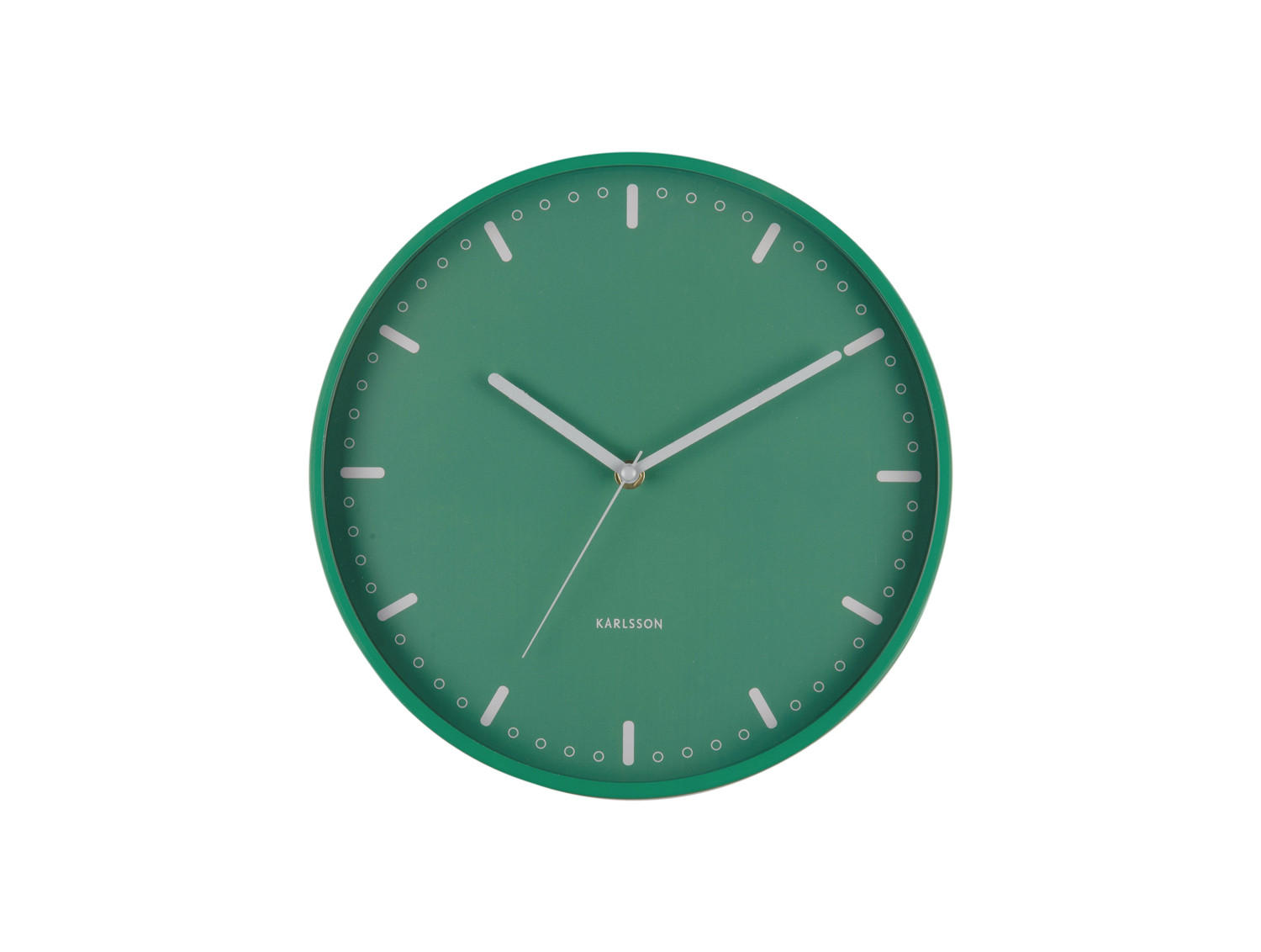 WANDUHR Cool Retro Grün 4/30/30 cm - Grün, Metall (30/30/4cm) - Karlsson