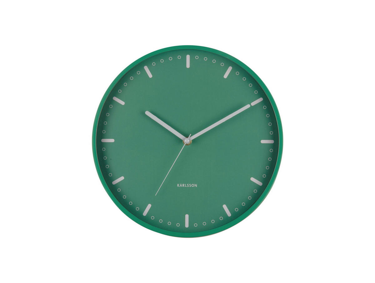 WANDUHR Cool Retro Grün 4/30/30 cm - Grün, Metall (30/30/4cm) - Karlsson