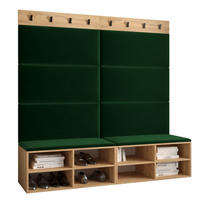 GARDEROBEN-SET 168/184/42 - Waldgrün/Eichefarben, Holz/Kunststoff (168/184/42cm) - MÖBEL KRYSPOL