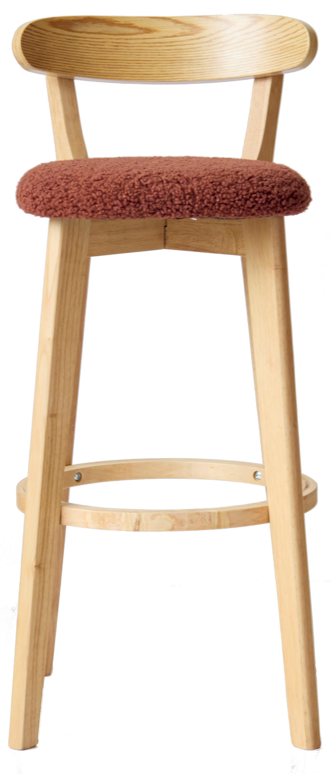 BARHOCKER 2er-Set Stoff Terrakotta - Rot, Textil (38/92/42cm) - Nordlys