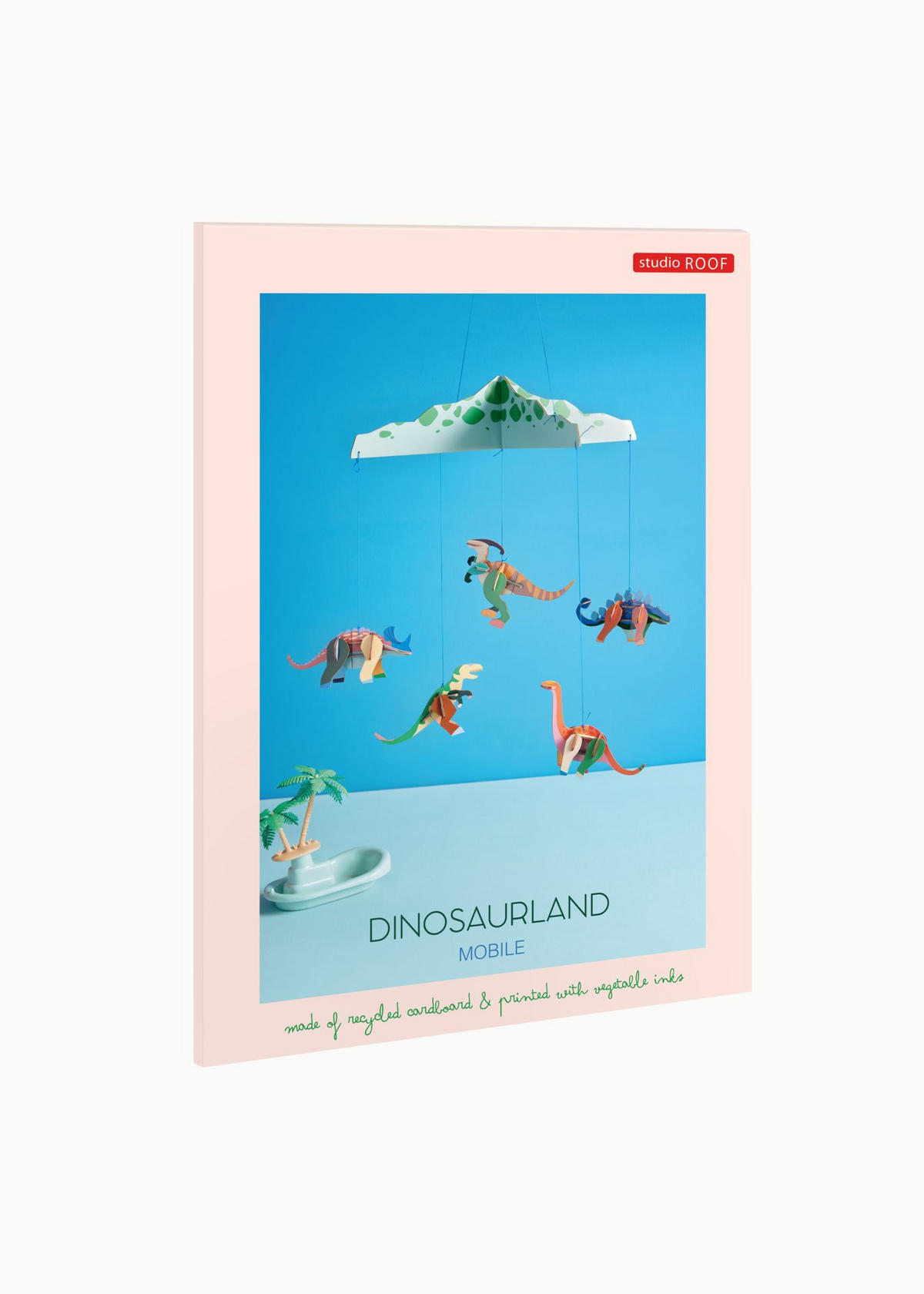 MOBILES Bastel-Set, Dinosaurierland, 3D Wandobjekt, Karton (von studio ROOF) - Multicolor, Karton (36.2/36.2/8.1cm) - ich-zapfe