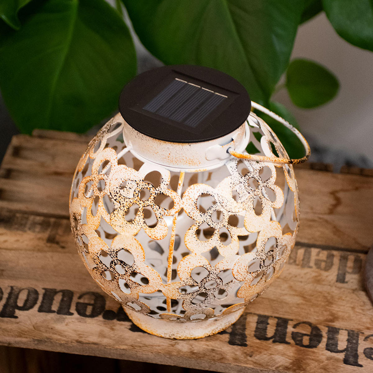 LED AUSSENLEUCHTE Weiß Gelb - Weiß, Metall (15/15/14cm)