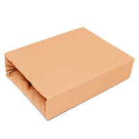 SPANNBETTLAKEN 200/220 cm, Jersey Elastisch 100 % Baumwolle Lachs - Sandfarben, Textil (200/220cm) - Best For Home