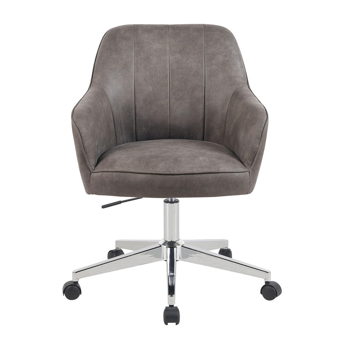 BÜROSTUHL Mika-Lian - Taupe/Chromfarben, Textil/Metall (60/84/65cm) - DUBI Möbel