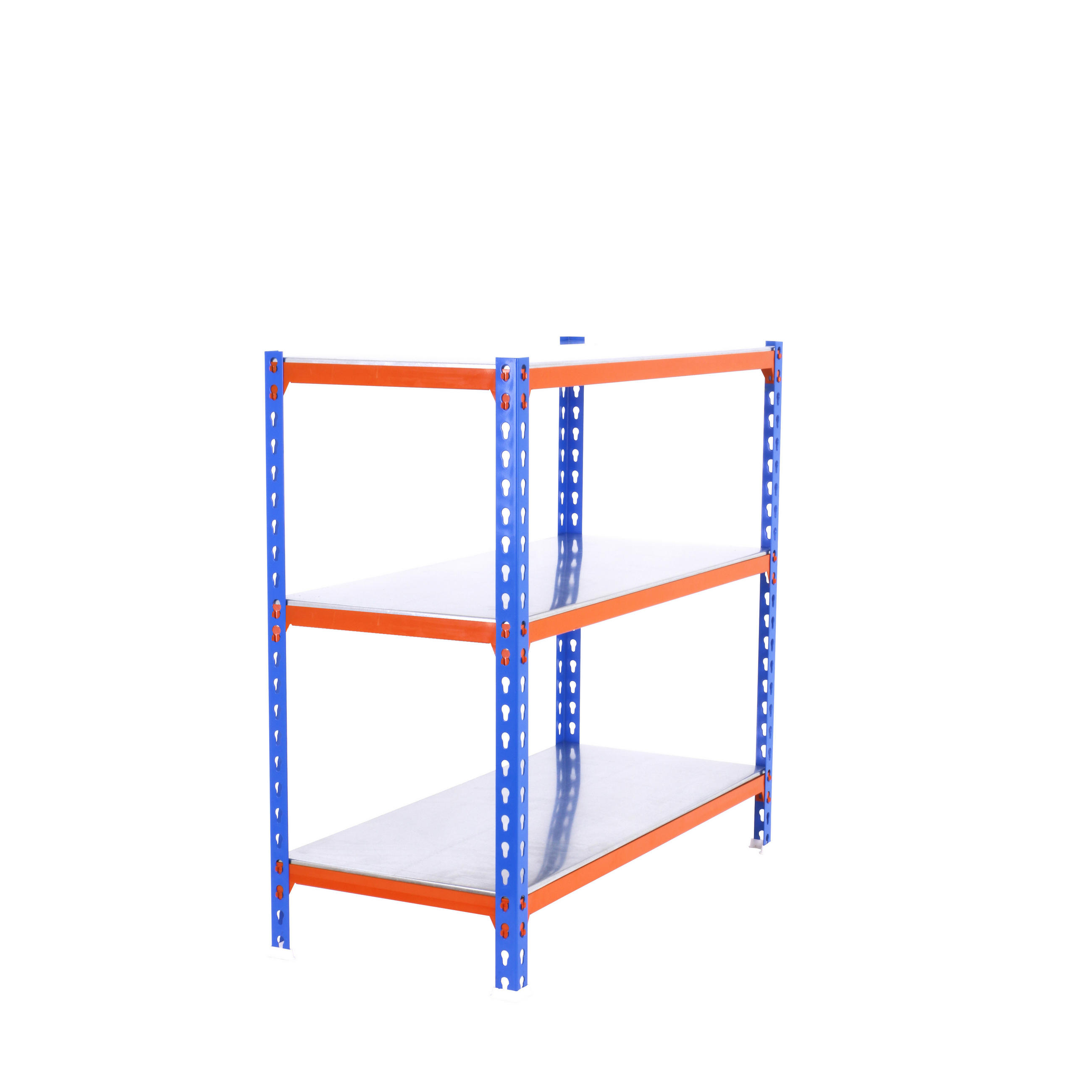 SCHWERLASTREGAL Baby Metal Shark HxBxT 90 x 120 x 50 cm Fachlast 200 kg Blau-Orange - Gelb, Metall (120/90/50cm) - PROREGAL
