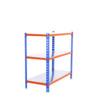 SCHWERLASTREGAL Baby Metal Shark HxBxT 90 x 120 x 50 cm Fachlast 200 kg Blau-Orange - Gelb, Metall (120/90/50cm) - PROREGAL