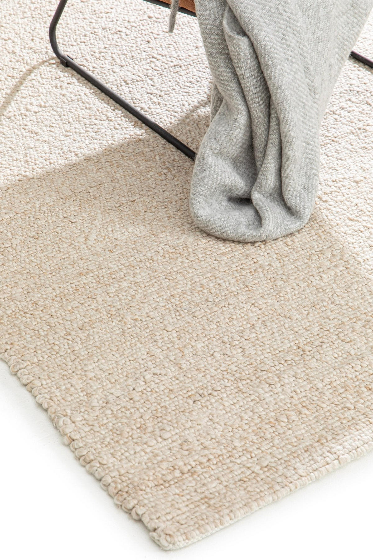 TEPPICH Bouclé handgewebt bruin - Braun, Textil (120/170cm) - AFK Living