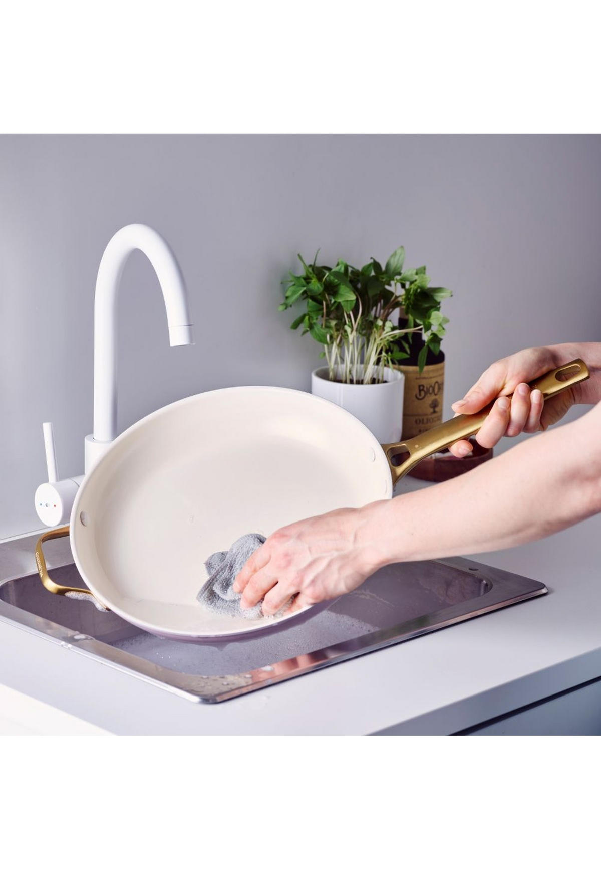 KOCHGESCHIRR-SET Padova Reserve 10er Set - Pink/Rosa, Metall - GreenPan