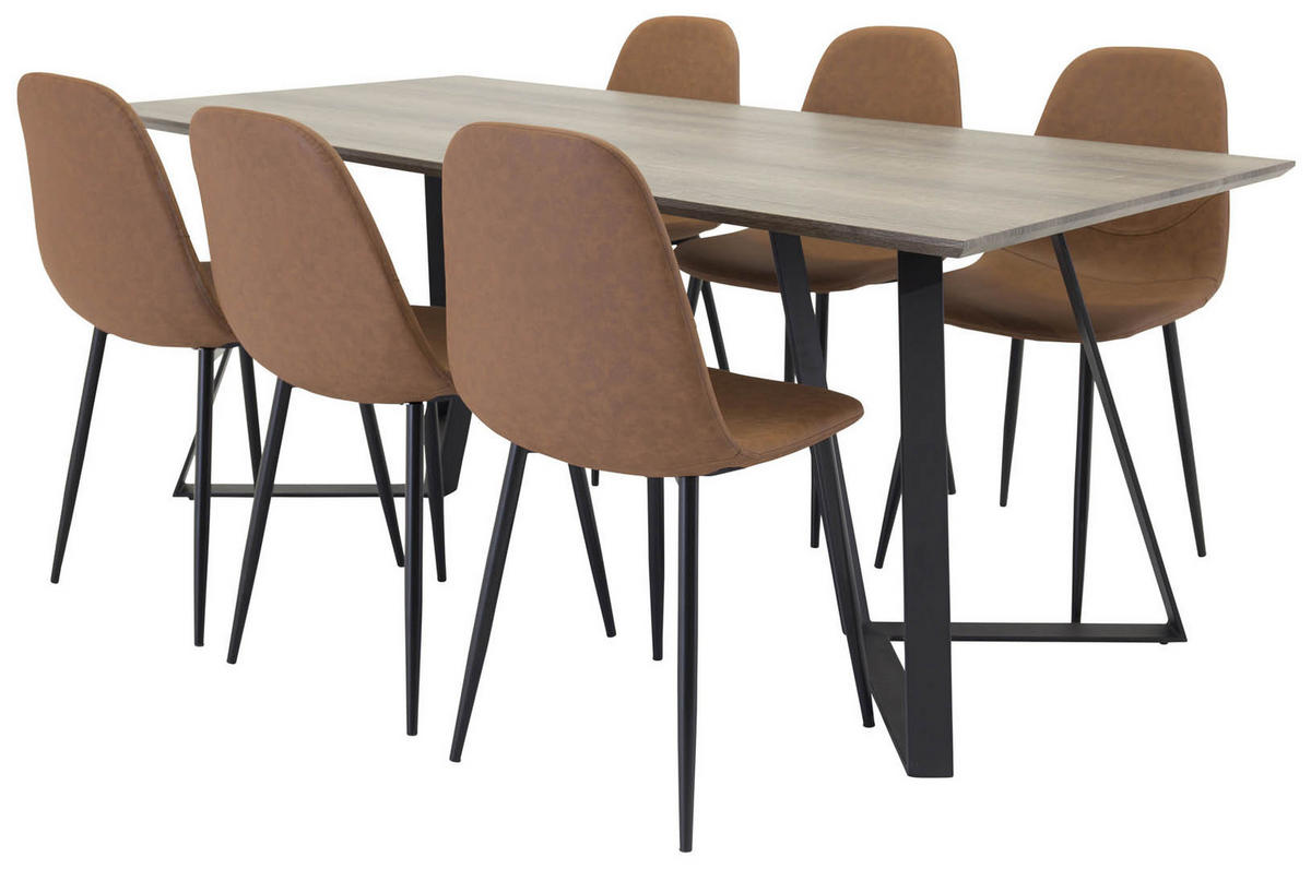 TISCHGRUPPE Braun - Braun, Holzwerkstoff (90/75/180cm) - ebuy24